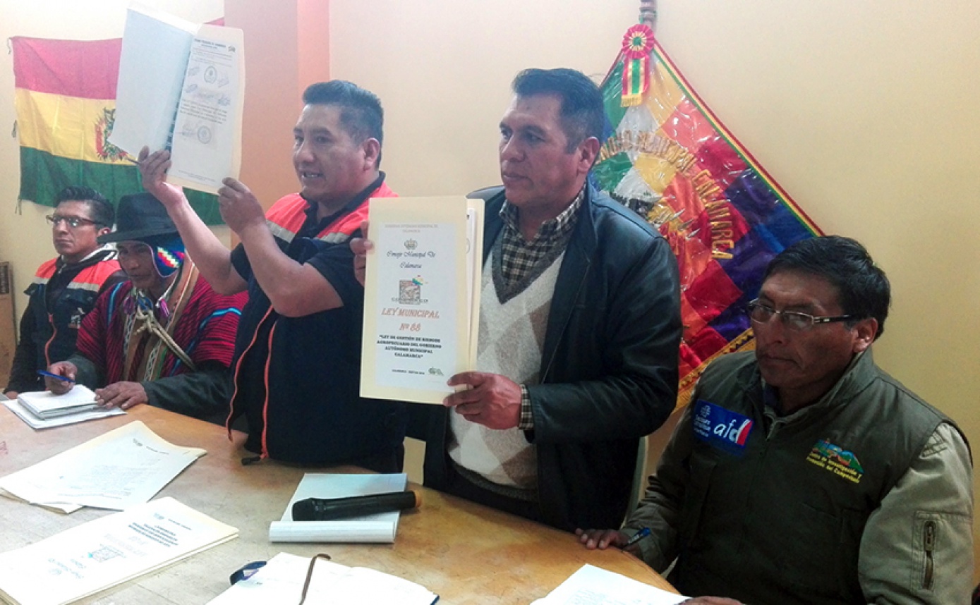 Gobierno Municipal de Calamarca promulgó la Ley de Gestión de Riesgos Agropecuarios para enfrentar los efectos del cambio climático