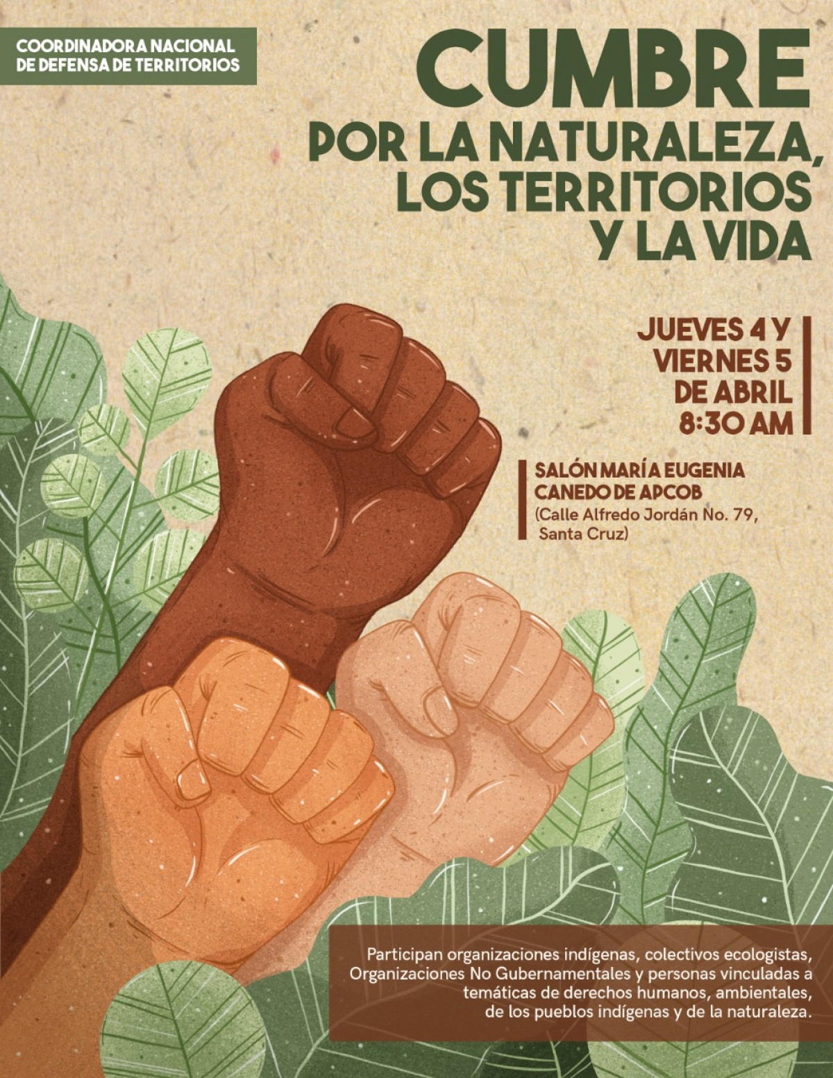 Coordinadora Nacional de Defensa de Territorios convoca a elaborar Agenda de la naturaleza, los territorios y la vida