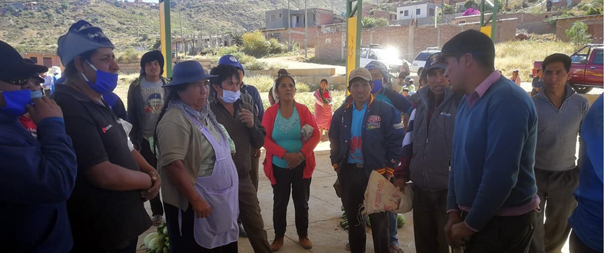 Productores del municipio de Pojo se solidarizan con familias de bajos recursos de la ciudad de Cochabamba
