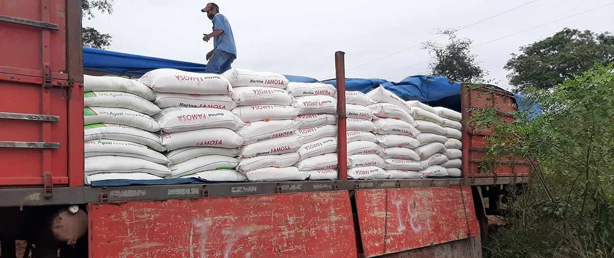 Comunidades indígenas chiquitanas del municipio de Lomerío reciben ayuda humanitaria