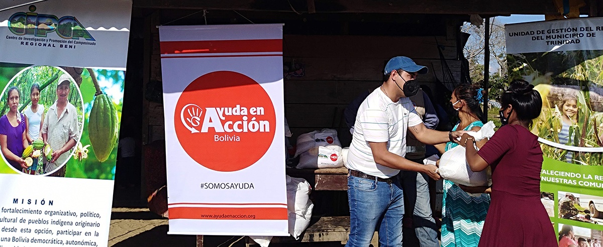 Familias vulnerables de Trinidad y San Ignacio de Mojos del Beni reciben ayuda humanitaria