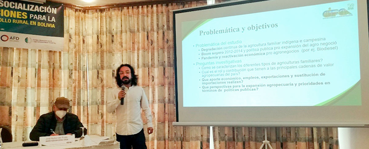 Se presentó y publicó la investigación “Desmitificando la agricultura familiar en la economía rural boliviana: caracterización, contribución e implicaciones”