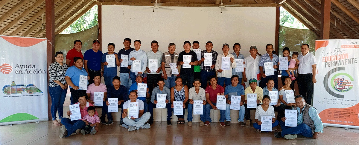 Productores y productoras de Beni se capacitan en producción de cacao nativo amazónico a nivel Técnico Auxiliar