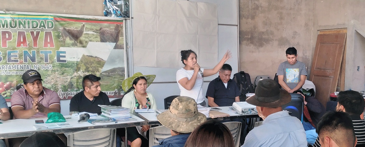 Autoridades y organizaciones campesinas validan el SITDIS como herramienta para fortalecer la planificación territorial en Ayopaya