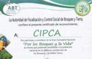 CIPCA recibe reconocimiento por su aporte a la campaña “Por los bosques y la vida”